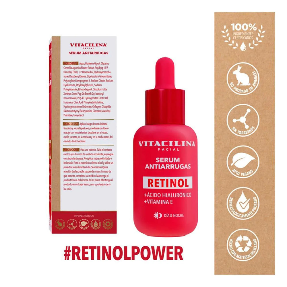 Serum Facial Antiarrugas Retinol 30mL